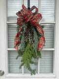 Evergreen Door Swag
