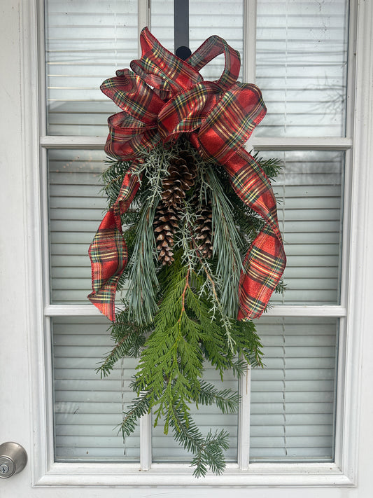 Evergreen Door Swag