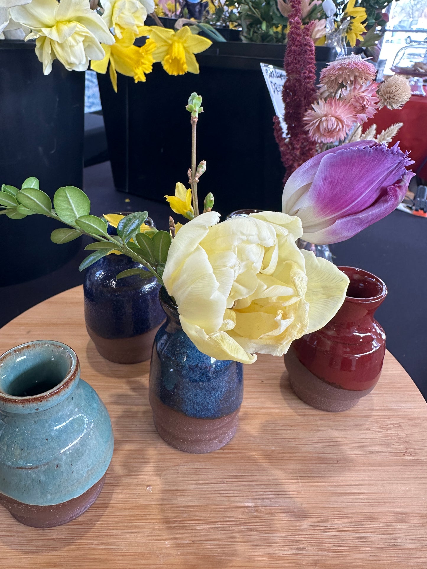 Perpetual Pottery Bud Vase Arrangement